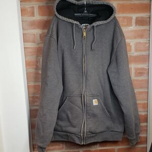 Carhartt Charcoal Gray Full-Zip Hooded Sweatshirt